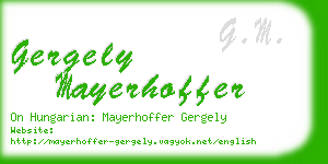 gergely mayerhoffer business card